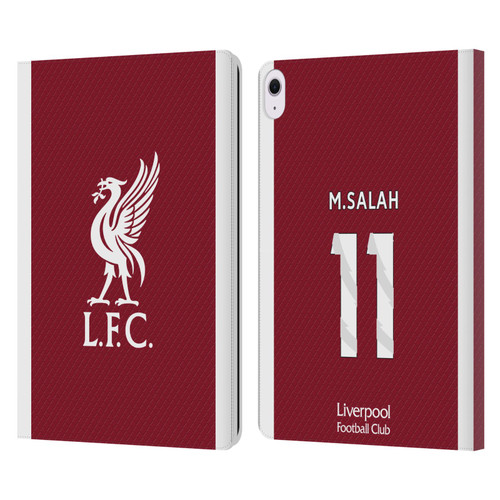 Liverpool Football Club 2023/24 Players Home Kit Mohamed Salah Leather Book Wallet Case Cover For Apple iPad Air 13 2024