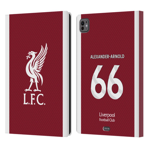 Liverpool Football Club 2023/24 Players Home Kit Trent Alexander-Arnold Leather Book Wallet Case Cover For Apple iPad Pro 11 M4 2024