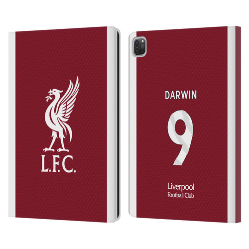 Liverpool Football Club 2023/24 Players Home Kit Darwin Núñez Leather Book Wallet Case Cover For Apple iPad Pro 13 M4 2024