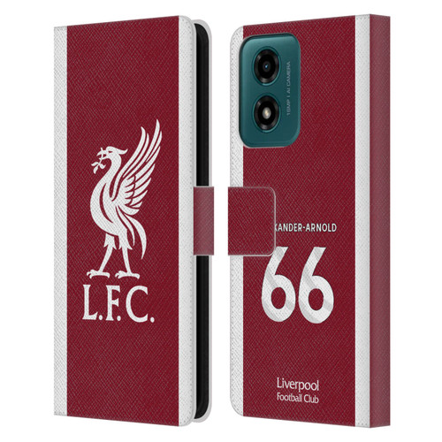 Liverpool Football Club 2023/24 Players Home Kit Trent Alexander-Arnold Leather Book Wallet Case Cover For Motorola Moto G04/G04s/G24 4G