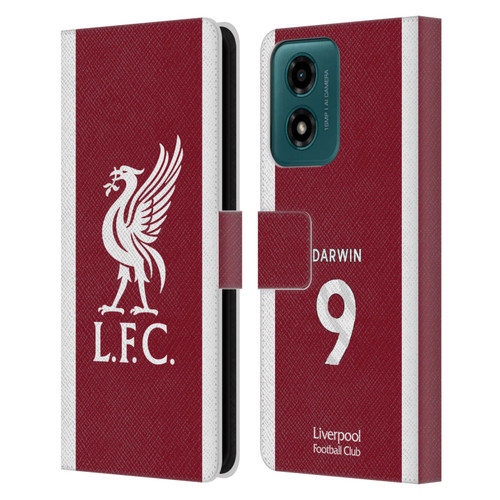 Liverpool Football Club 2023/24 Players Home Kit Darwin Núñez Leather Book Wallet Case Cover For Motorola Moto G04/G04s/G24 4G