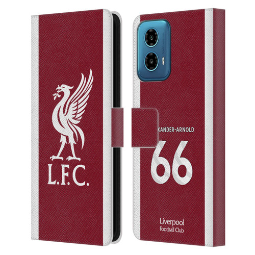 Liverpool Football Club 2023/24 Players Home Kit Trent Alexander-Arnold Leather Book Wallet Case Cover For Motorola Moto G34 5G