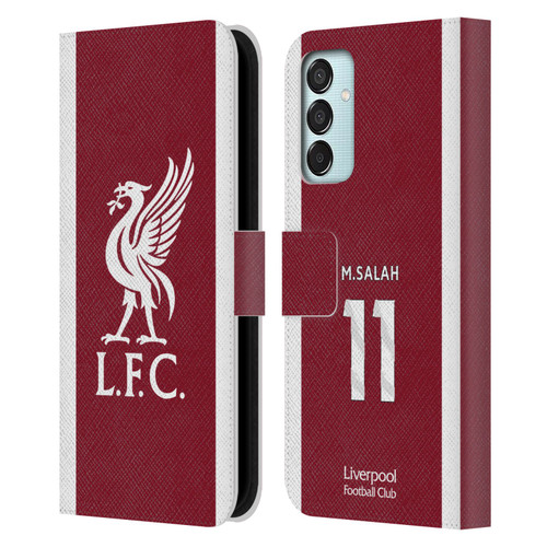 Liverpool Football Club 2023/24 Players Home Kit Mohamed Salah Leather Book Wallet Case Cover For Samsung Galaxy M15/F15 5G