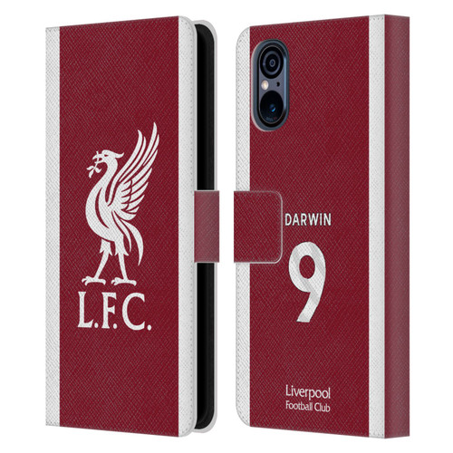 Liverpool Football Club 2023/24 Players Home Kit Darwin Núñez Leather Book Wallet Case Cover For Sony Xperia 5 V 5G