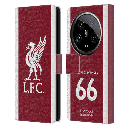 Liverpool Football Club 2023/24 Players Home Kit Trent Alexander-Arnold Leather Book Wallet Case Cover For Xiaomi 14 Ultra