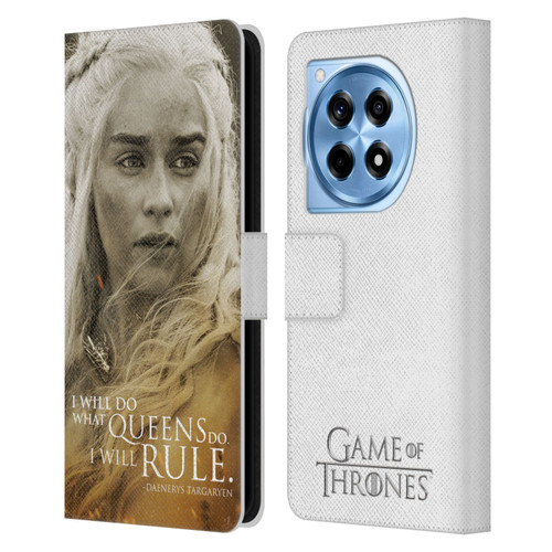 HBO Game of Thrones Character Portraits Daenerys Targaryen Leather Book Wallet Case Cover For OnePlus 12R