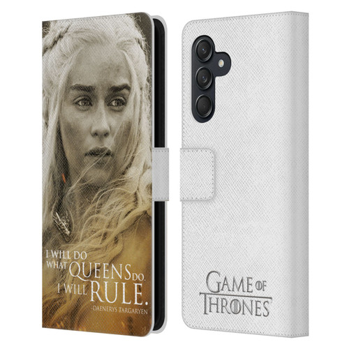 HBO Game of Thrones Character Portraits Daenerys Targaryen Leather Book Wallet Case Cover For Samsung Galaxy M55 5G