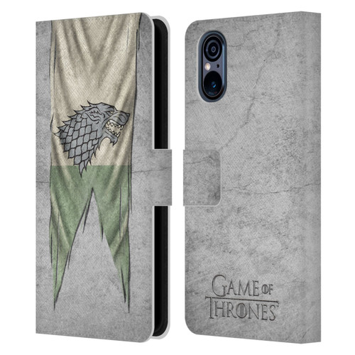 HBO Game of Thrones Sigil Flags Stark Leather Book Wallet Case Cover For Sony Xperia 5 V 5G