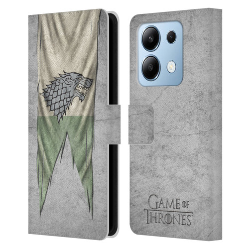 HBO Game of Thrones Sigil Flags Stark Leather Book Wallet Case Cover For Xiaomi Redmi Note 13/13 Pro 5G