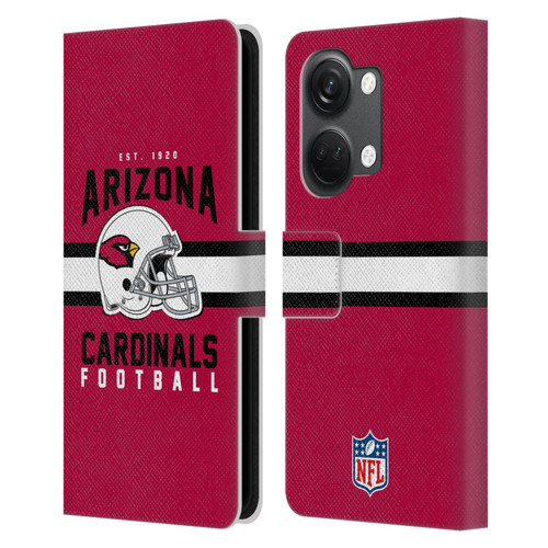 NFL Arizona Cardinals Graphics Helmet Typography Leather Book Wallet Case Cover For OnePlus Nord 3 5G