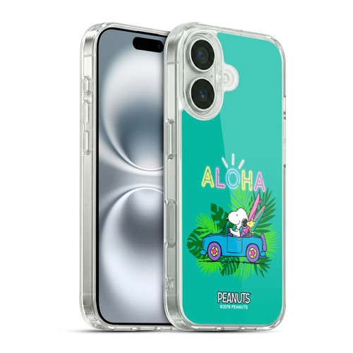 Peanuts Snoopy Aloha Disco Tropical Surf Soft Gel Case for Apple iPhone 16 & MagSafe