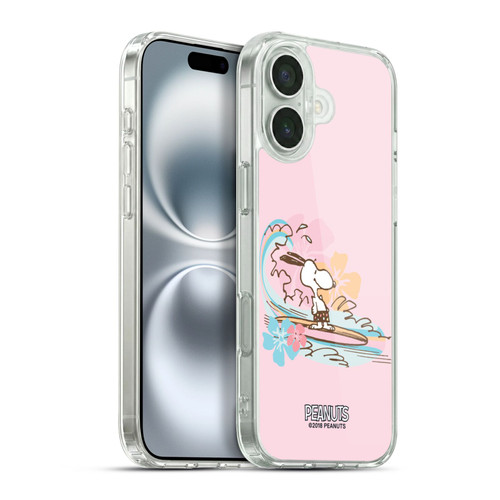 Peanuts Beach Snoopy Surf Soft Gel Case for Apple iPhone 16 Plus & MagSafe