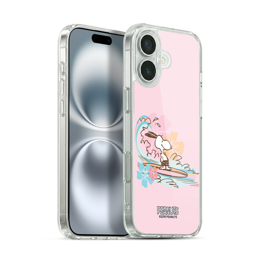 Peanuts Beach Snoopy Surf Soft Gel Case for Apple iPhone 16 Plus & MagSafe
