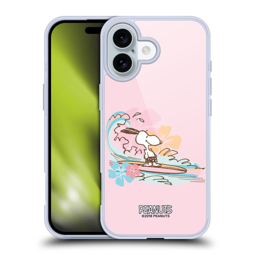 Peanuts Beach Snoopy Surf Soft Gel Case for Apple iPhone 16