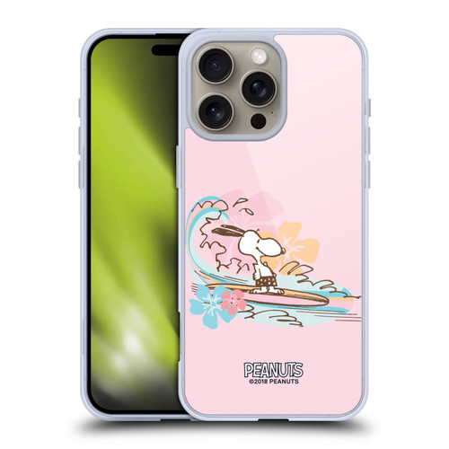 Peanuts Beach Snoopy Surf Soft Gel Case for Apple iPhone 16 Pro Max