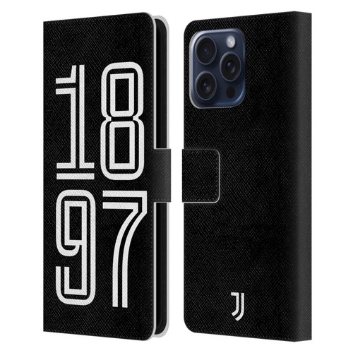 Juventus Football Club History 1897 Portrait Leather Book Wallet Case Cover For Apple iPhone 16 Pro Max