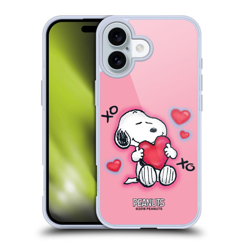 Peanuts Snoopy Boardwalk Airbrush XOXO Soft Gel Case for Apple iPhone 16