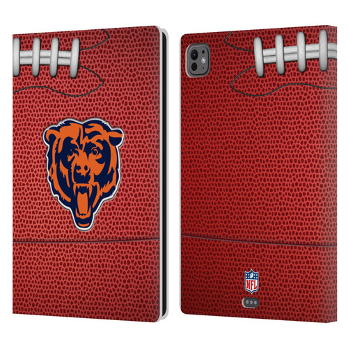 NFL Chicago Bears Graphics Football Leather Book Wallet Case Cover For Apple iPad Pro 11 M4 2024