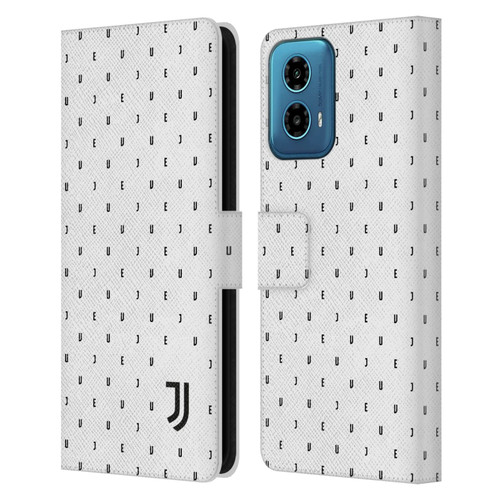 Juventus Football Club Lifestyle 2 White Logo Type Pattern Leather Book Wallet Case Cover For Motorola Moto G34 5G