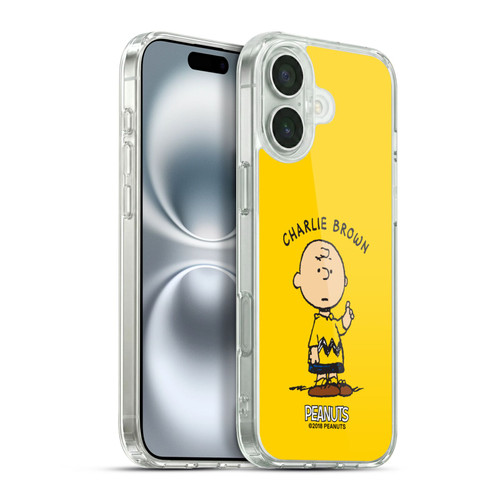 Peanuts Characters Charlie Brown Soft Gel Case for Apple iPhone 16 Plus & MagSafe