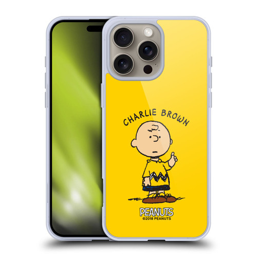 Peanuts Characters Charlie Brown Soft Gel Case for Apple iPhone 16 Pro Max & MagSafe
