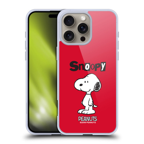 Peanuts Characters Snoopy Soft Gel Case for Apple iPhone 16 Pro Max & MagSafe