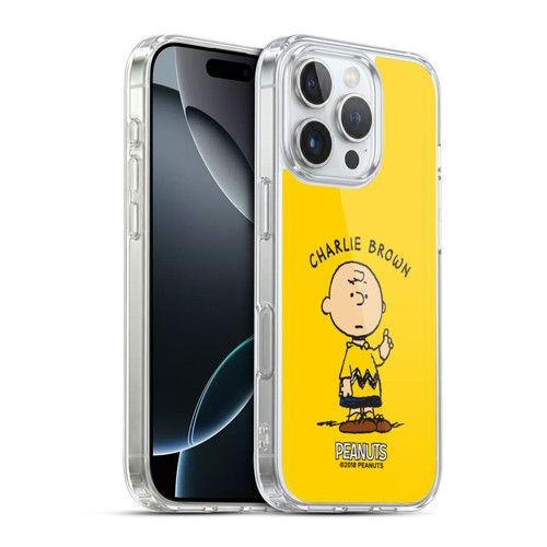Peanuts Characters Charlie Brown Soft Gel Case for Apple iPhone 16 Pro & MagSafe