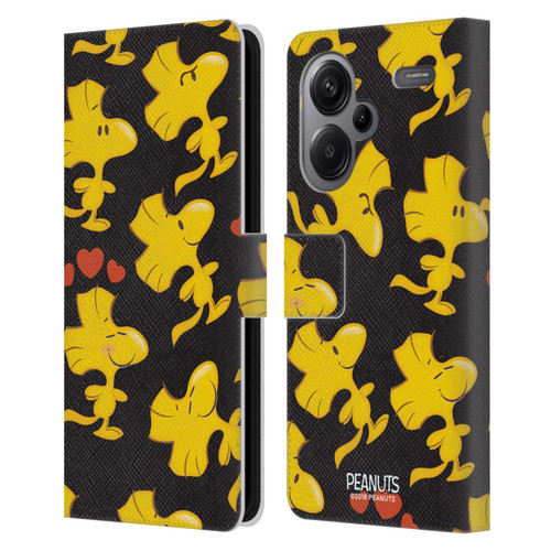 Peanuts Character Patterns Woodstock Leather Book Wallet Case Cover For Xiaomi Redmi Note 13 Pro Plus 5G