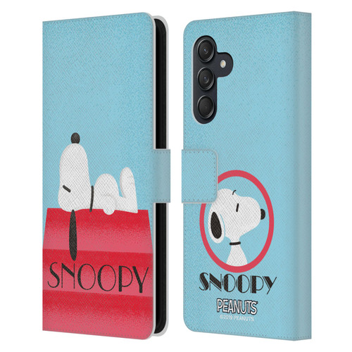 Peanuts Snoopy Deco Dreams House Leather Book Wallet Case Cover For Samsung Galaxy M55 5G