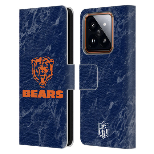 NFL Chicago Bears Graphics Coloured Marble Leather Book Wallet Case Cover For Xiaomi 14