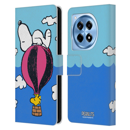 Peanuts Halfs And Laughs Snoopy & Woodstock Balloon Leather Book Wallet Case Cover For OnePlus 12R