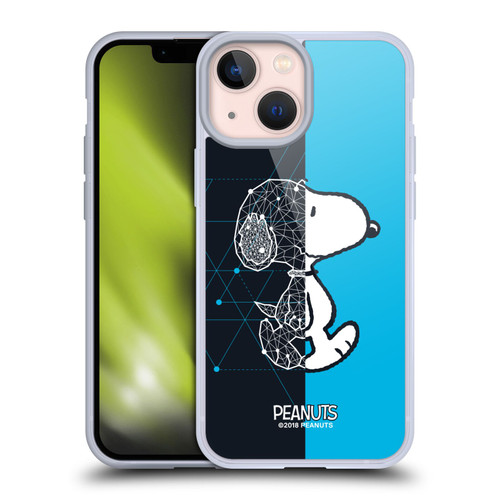Peanuts Halfs And Laughs Snoopy Geometric Soft Gel Case for Apple iPhone 13 Mini