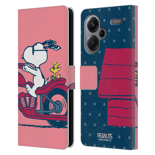 Peanuts Halfs And Laughs Snoopy & Woodstock Leather Book Wallet Case Cover For Xiaomi Redmi Note 13 Pro Plus 5G