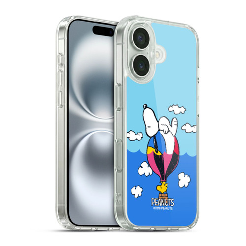Peanuts Halfs And Laughs Snoopy & Woodstock Balloon Soft Gel Case for Apple iPhone 16 & MagSafe