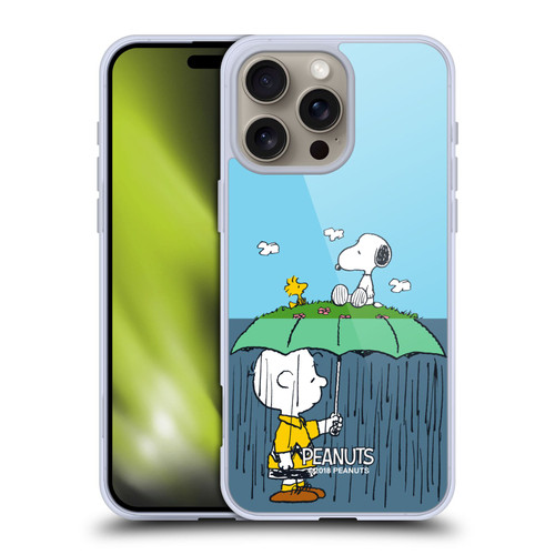 Peanuts Halfs And Laughs Charlie, Snoppy & Woodstock Soft Gel Case for Apple iPhone 16 Pro Max