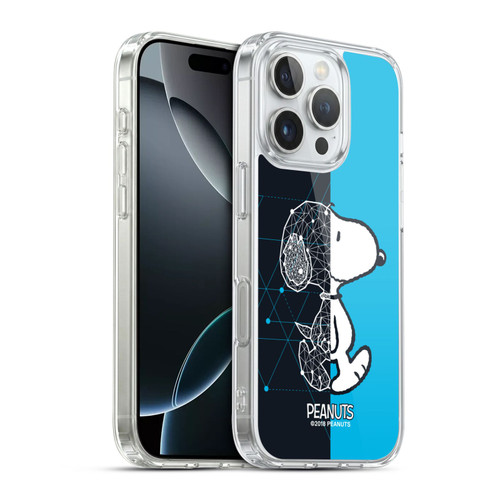 Peanuts Halfs And Laughs Snoopy Geometric Soft Gel Case for Apple iPhone 16 Pro & MagSafe