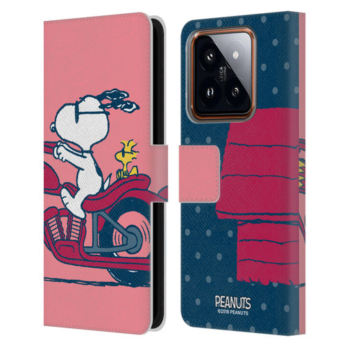 Peanuts Halfs And Laughs Snoopy & Woodstock Leather Book Wallet Case Cover For Xiaomi 14