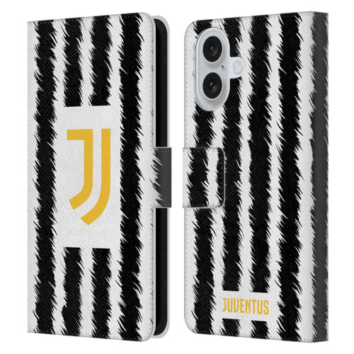 Juventus Football Club 2023/24 Match Kit Home Leather Book Wallet Case Cover For Apple iPhone 16