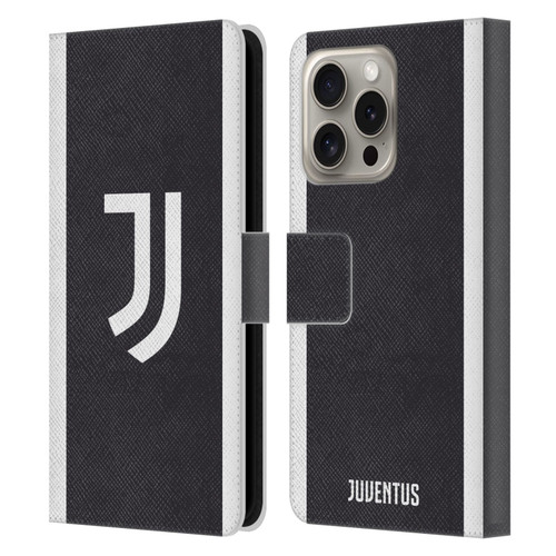 Juventus Football Club 2023/24 Match Kit Third Leather Book Wallet Case Cover For Apple iPhone 16 Pro