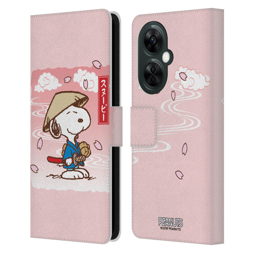 Peanuts Oriental Snoopy Samurai Leather Book Wallet Case Cover For OnePlus Nord CE 3 Lite 5G