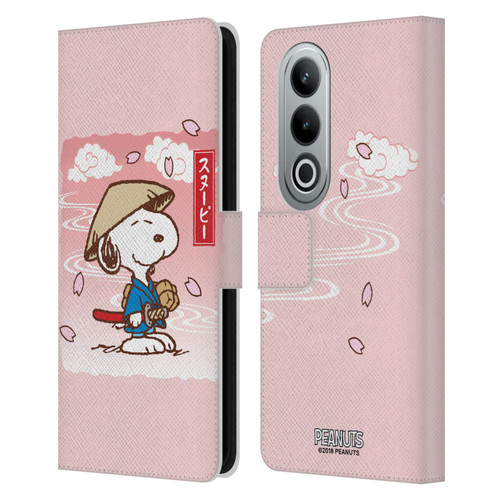 Peanuts Oriental Snoopy Samurai Leather Book Wallet Case Cover For OPPO OnePlus Ace 3V 5G