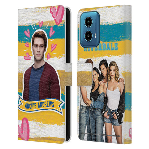 Riverdale Graphics Archie Andrews Leather Book Wallet Case Cover For Motorola Moto G34 5G