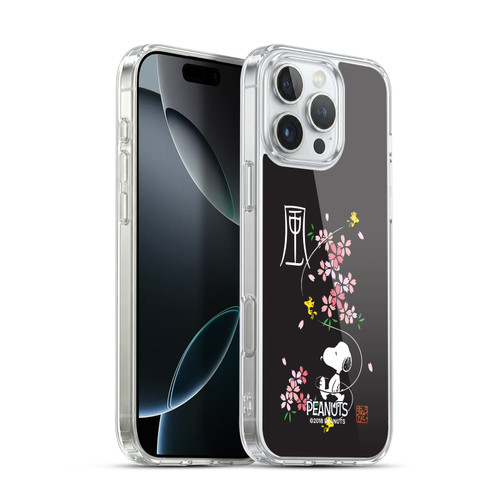 Peanuts Oriental Snoopy Cherry Blossoms Soft Gel Case for Apple iPhone 16 Pro Max & MagSafe