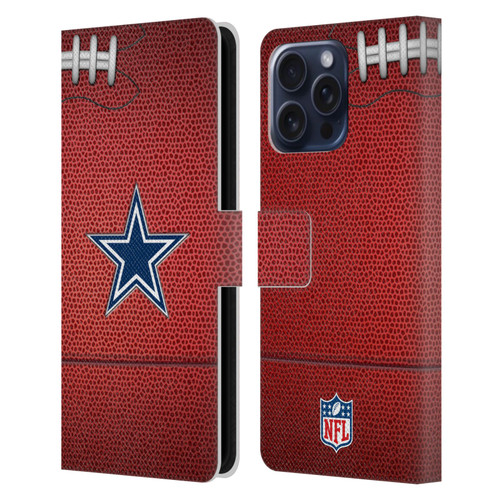 NFL Dallas Cowboys Graphics Football Leather Book Wallet Case Cover For Apple iPhone 16 Pro Max