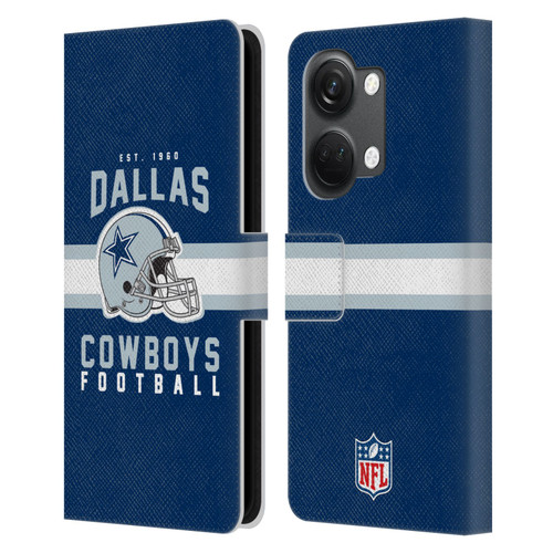 NFL Dallas Cowboys Graphics Helmet Typography Leather Book Wallet Case Cover For OnePlus Nord 3 5G
