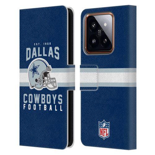 NFL Dallas Cowboys Graphics Helmet Typography Leather Book Wallet Case Cover For Xiaomi 14