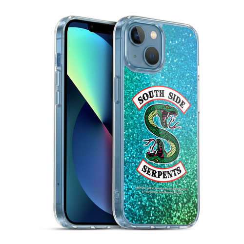 Riverdale South Side Serpents Glitter Print Logo Soft Gel Case for Apple iPhone 13 Mini & MagSafe