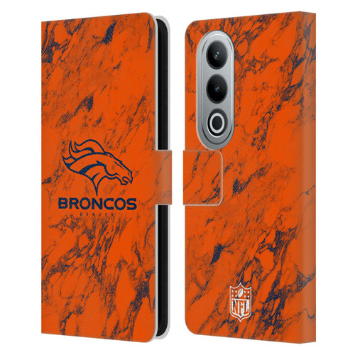 NFL Denver Broncos Graphics Coloured Marble Leather Book Wallet Case Cover For OPPO OnePlus Ace 3V 5G
