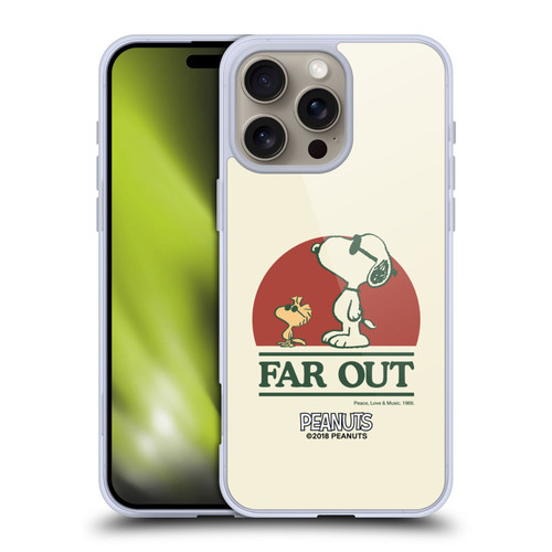 Peanuts Woodstock 50th Snoopy Woodstock Far Out Soft Gel Case for Apple iPhone 16 Pro Max