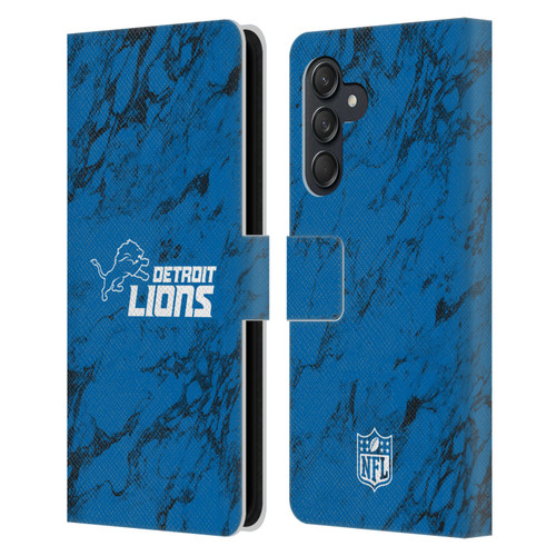 NFL Detroit Lions Graphics Coloured Marble Leather Book Wallet Case Cover For Samsung Galaxy M55 5G